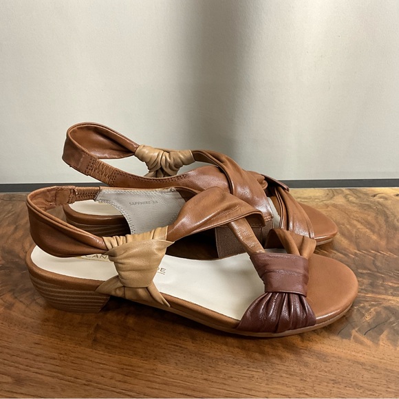 Canal Grande Tan and Cream Leather Sandal, EU Size 38, New in Box - Picture 3 of 7